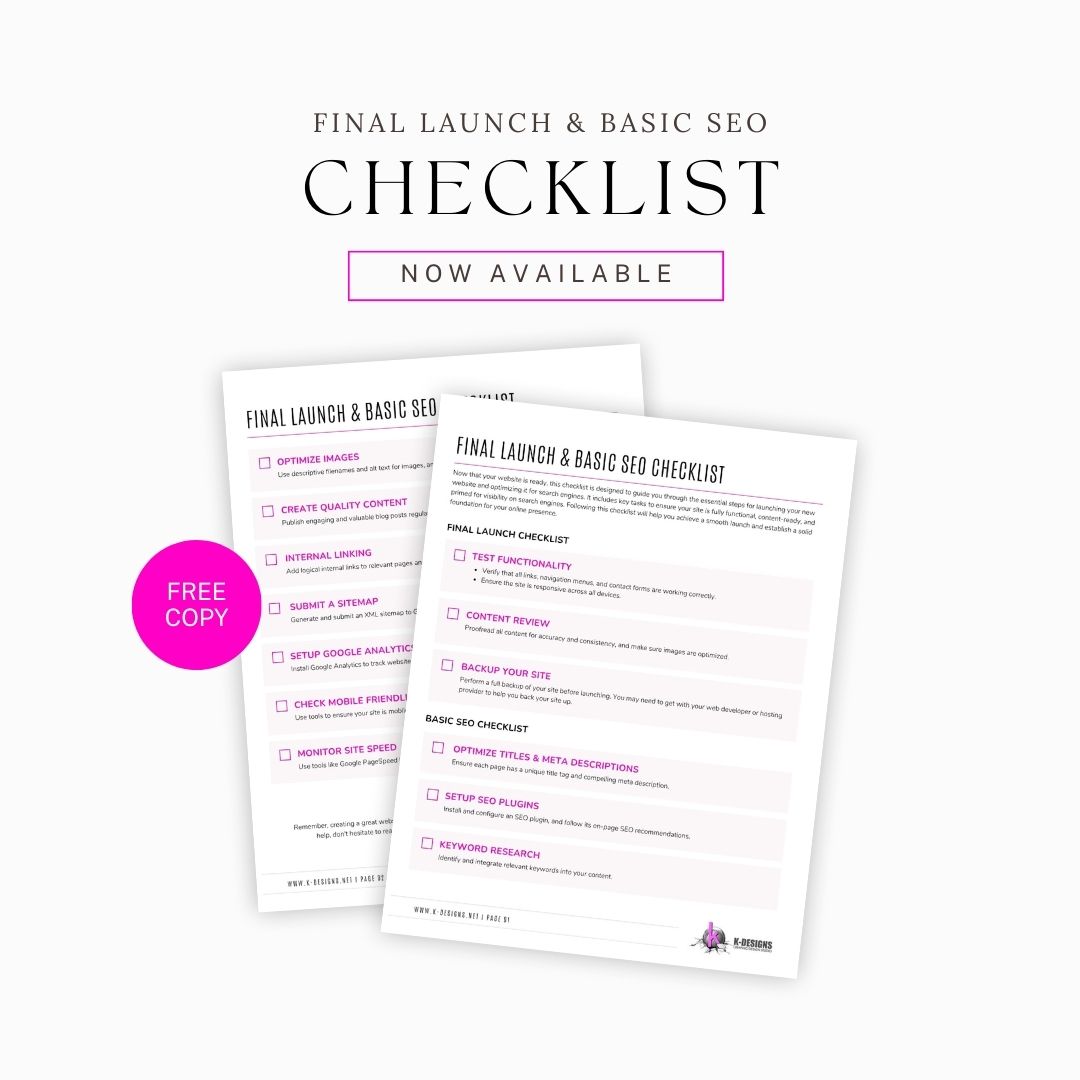 Final Launch + SEO Checklist