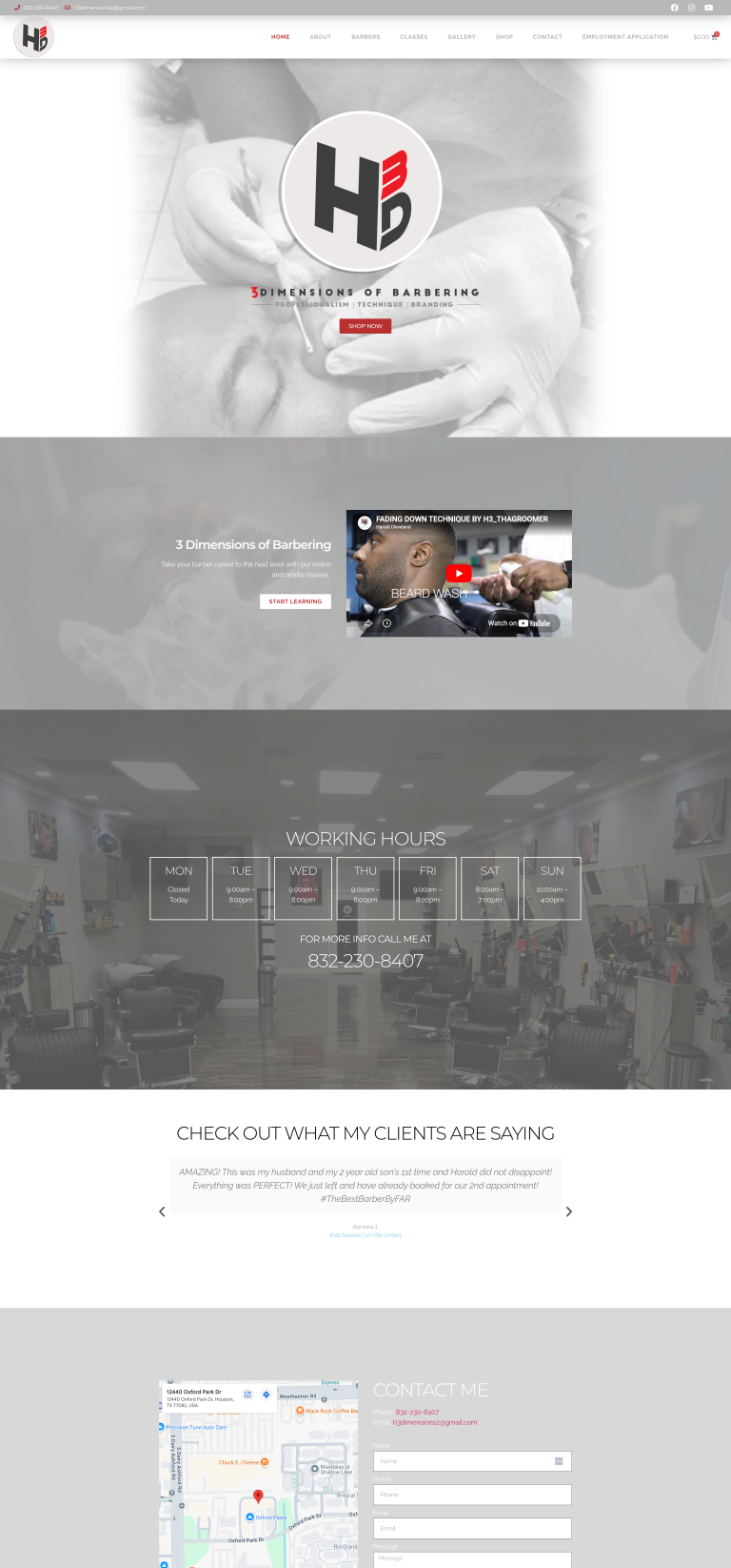 H3Dimensions Website preview