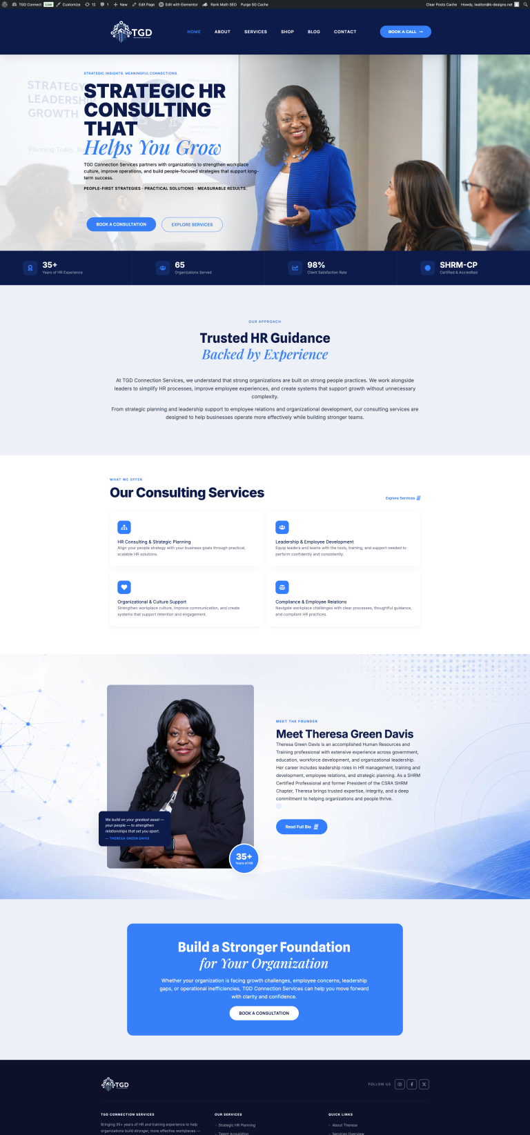TGD Connect Website Homepage